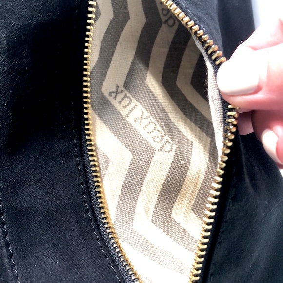 Deux Lux Black Clutch with Gold Chain - Picture 3 of 8